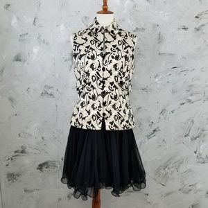 JACK BRYAN 60's Vintage Black /Gold Cocktail Dress